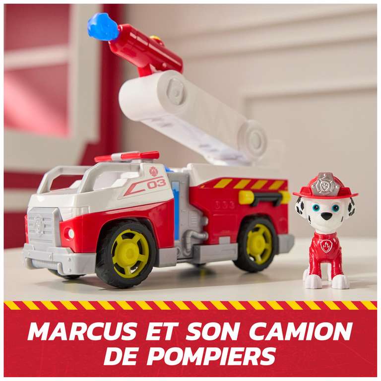 Caserne De Pompiers Pat' Patrouille - Jouet Enfant 3+ Avec Marcus Et Véhicule - Effets Sonores Et Lumineux