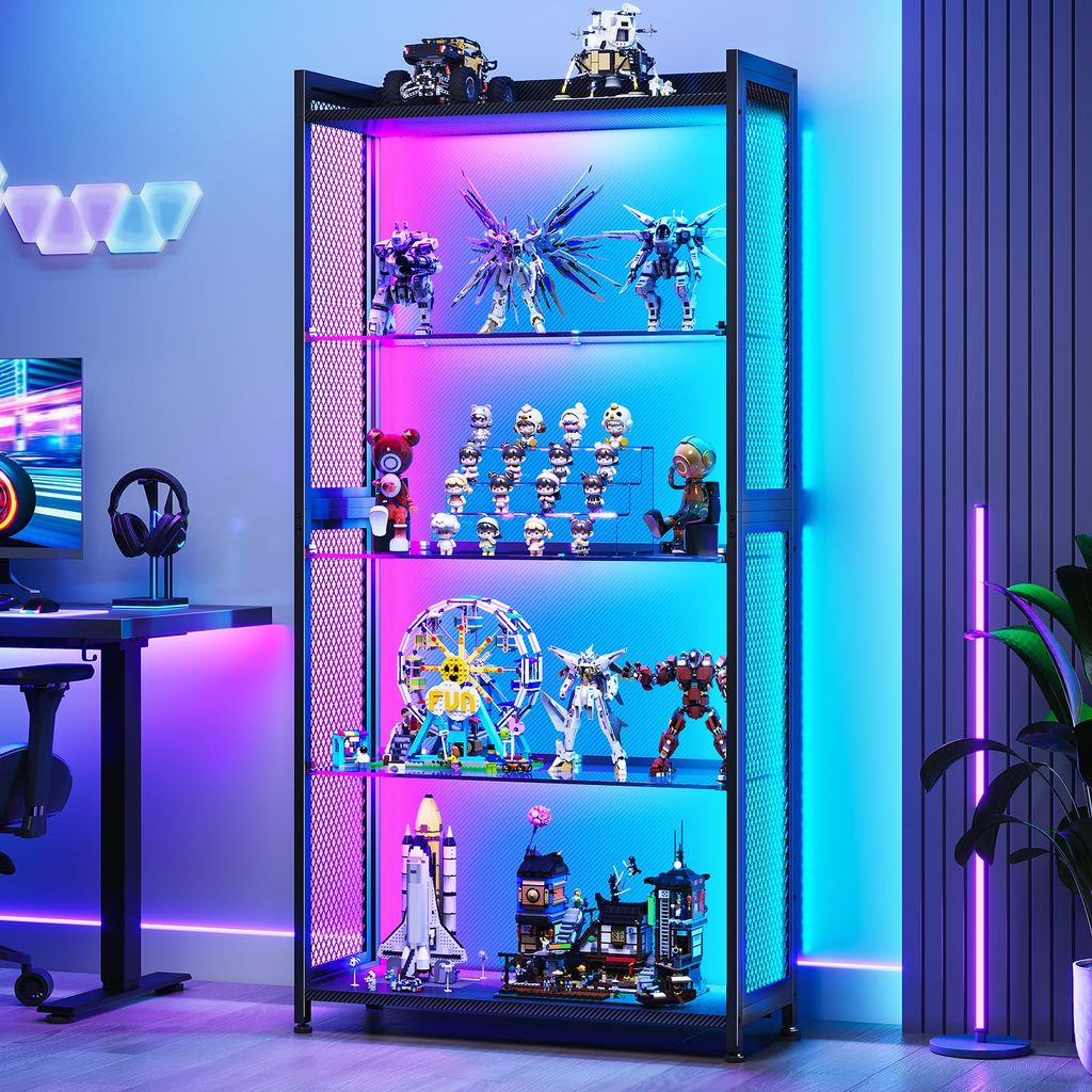 Vitrine Coleshome 160cm, Noir (Vendeur tiers)