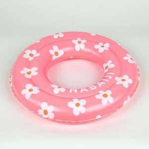 Bouée piscine gonflable imprimé fleurs pour enfant 3-6 ans Nabaiji - rose, 51 cm