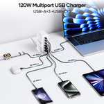[Prime] Chargeur USB Multiple avec 3 port Type C et 3 USB A - 120 W via coupons Amazon (Vendeur tiers)