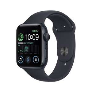 Montre connectée Apple Watch SE 2022 (Gen 2) - GPS, 44 mm, Aluminium Minuit avec Bracelet Sport Minuit