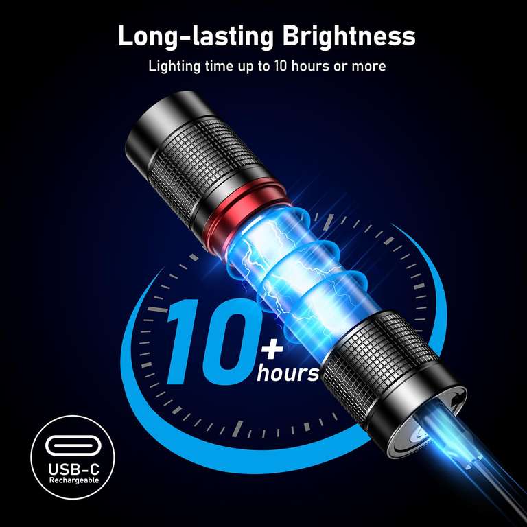 Generic Mini torche LED, lampe de poche, charge USB, camping, étanche longue portée à prix pas cher | Maroc