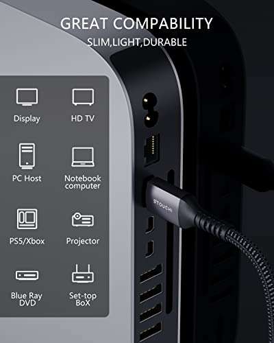 Câble HDMI 2.1- Longueur 5m - Certifié - via coupon (vendeur tiers) –