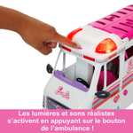 Coffret Barbie Véhicule Médical, Ambulance Transformable en Clinique