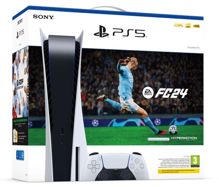 Pack Console PS5 Standard (lecteur de disques) + EA Sports FC 24