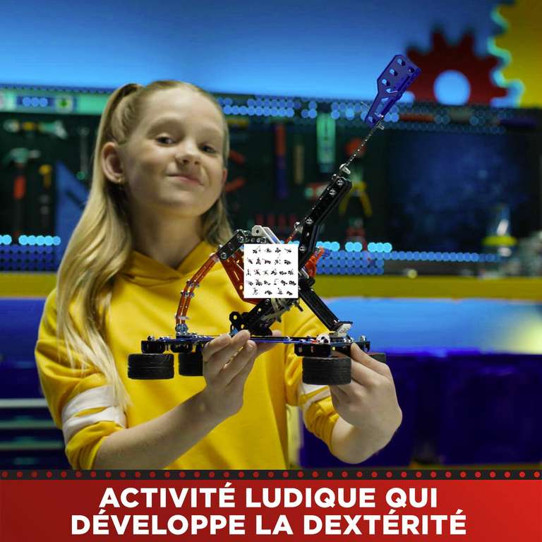 Mallette de Construction Bandai Meccano 5 en 1 – Véhicules, Tour Eiffel, 437 pièces, à Amazon