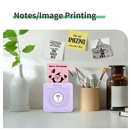Imprimante photo PeriPage Mini imprimante photo thermiquea6 bluetooth pour  téléphone portable avec 6 rouleaux de papier d'impression -blanc _catf