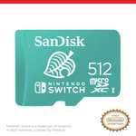 Carte microSDXC SanDisk UHS-I pour Nintendo Switch 512 Go - Produit sous licence Nintendo, jusqu'à 100 MB/s UHS-I Class 10 U3