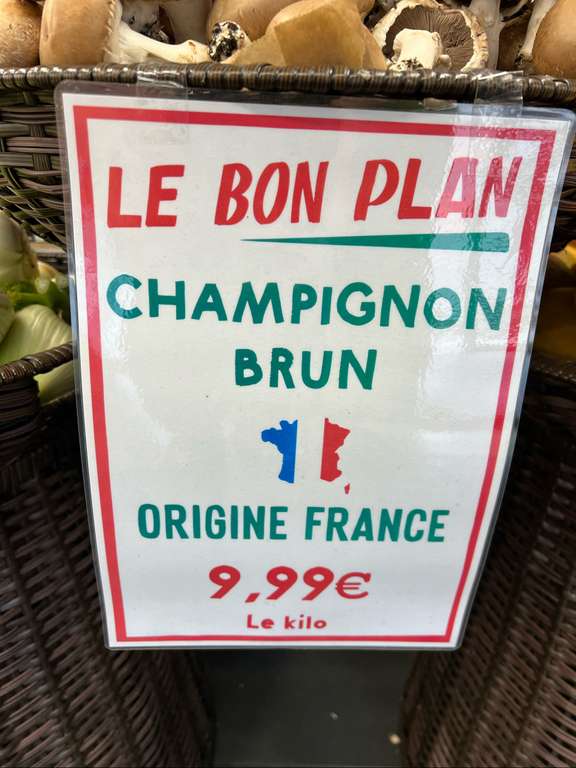 Champignons de Paris Brun BIO Origine France - Bio c' Bon Pantin (93)