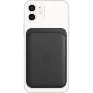 Porte-cartes en cuir officiel Apple avec MagSafe pour iPhone - Noir ou Bleu (V1)