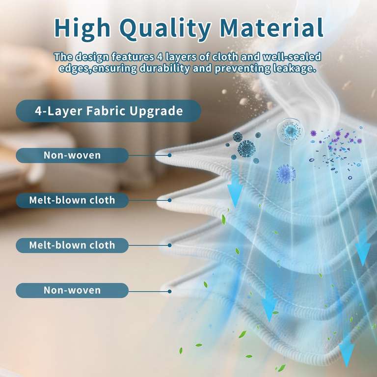 Lot de 10 sacs à poussière compatibles avec Dreame x30 x40 x50 Ultra, L30 L40 Ultra, L50 Pro Ultra, L10s Ultra Gen 2, L10s Pro Ultra Heat, mova E30/P50, x40 master aspirateurs