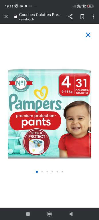 [ODR] 1 paquet de couches Pampers 100% remboursés parmi une sélection - Ex : Pants Premium Protection T4 x31 (pampers.fr)