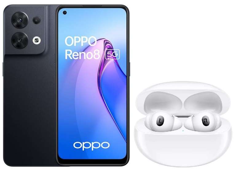 [Client Sosh] Smartphone Oppo Reno 8 5G - Full HD, 8 Go RAM, 256 Go Stockage + Ecouteurs Enco X2 (via 150€ de reprise d'un ancien téléphone)