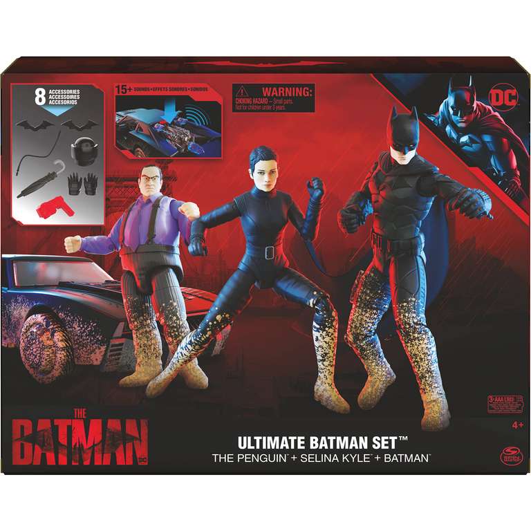 Coffret Dc Comics Batman Et Lt. Gordon - 3 Figurines Articulées + Voiture + Accessoires