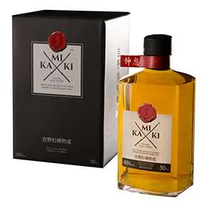 Bouteille de Whisky japonais Kamiki - 0.5L, coffret finition en fût de cèdre