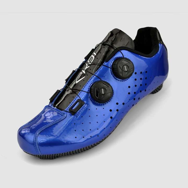 Chaussures de vélo route Ekoi R4 Evo Chrome - semelles Carbone Tech 3K, bleu (du 39 au 47)