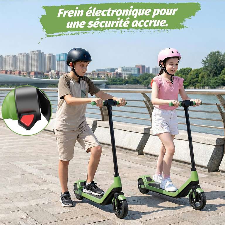 Trotinette électrique enfant iScooter K2Pro Noir, 3 vitesses, hauteur réglable, 150W, LED multicolore, 16km/h, pour 6-12 ans - Sport Trotinette électrique enfant iScooter K2Pro Noir, 3 vitesses, hauteur réglable, 150W, LED multicolore, 16km/h, pour 6-12 ans - Sport