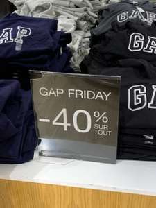 40% de réduction sur tout le magasin - Gap Lyon Part Dieu (69)