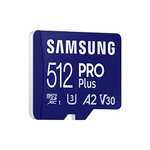 [PRIME] Carte Mémoire Micro SDXC (2023) Samsung Pro Plus - 512go, jusqu’à 180/130 Mo/s