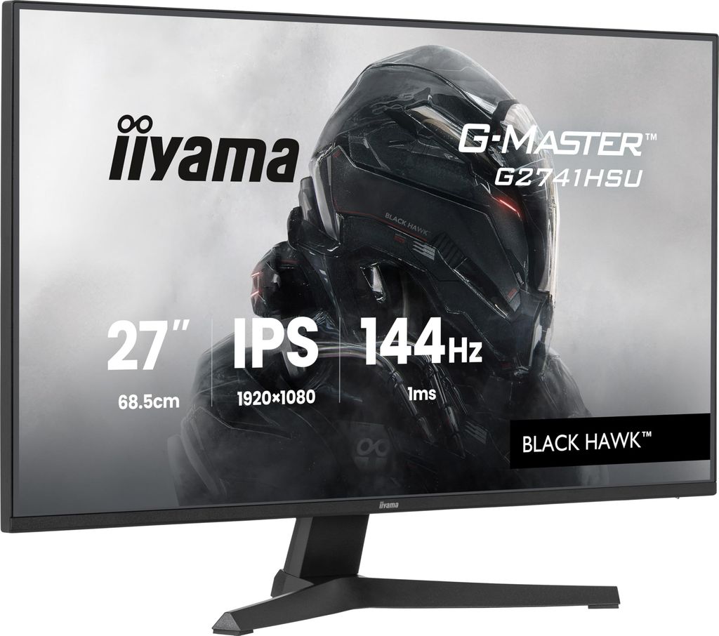 Écran PC 27" Iiyama G-Master Black Hawk, G2741HSU-B1 IPS, 1920x1080@144Hz, 1ms, HDMI/DP/USB HUB,