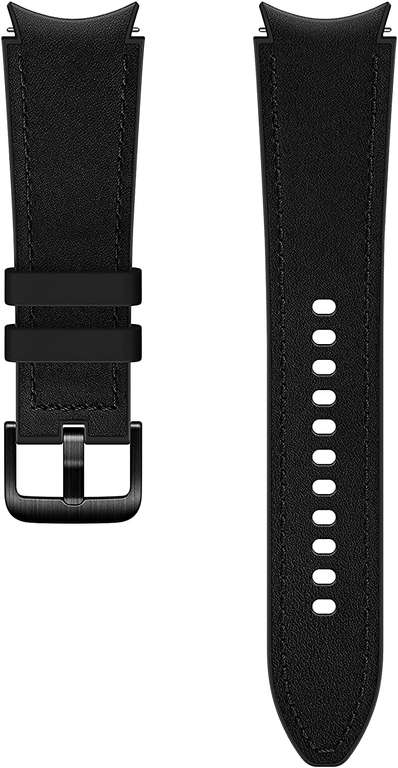 Bracelet de montre en cuir hybride Samsung (ET-SHR89LBEGEU) Galaxy Watch 4 - 20 mm, M/L, Noir (via ODR de 20€)