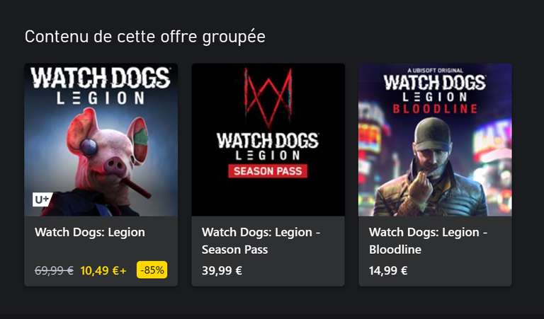 Watch Dogs: Legion - Gold Edition : Jeu de base + Season Pass + Watch Dogs 1 sur Xbox One & Series XIS (Dématérialisé, store ARG)