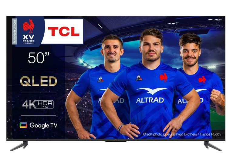TV 50" QLED TCL 50C635 (2022) - 4K, HDR, Google TV, HDMI 2.1, Dolby Atmos