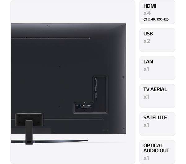 TV 86" LG 86UR81 (2023) - 4K UHD, 120Hz, IA α7 4K Gen6, HDR 10 Pro, Smart TV (Via ODR de 150€ & 100€ en carte cadeau)