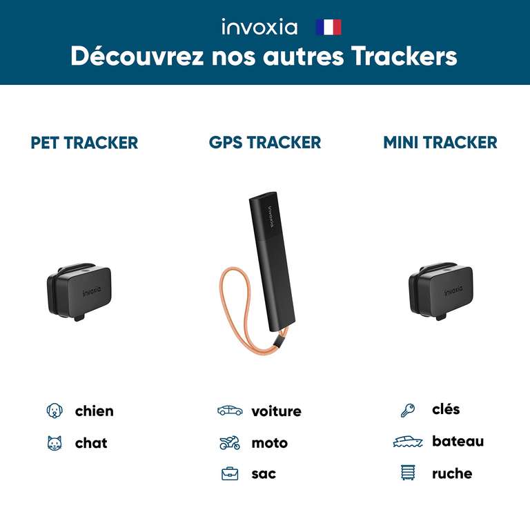 Invoxia Traqueur GPS pour chats et chiens
