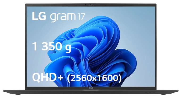 PC Portable 17" LG Gram 17 17Z90Q-G.AD78F - WQXGA, i7-1260P, RAM 32 Go 5200 MHz, SSD 1 To, WiFi 6, W11, 1.35 kg