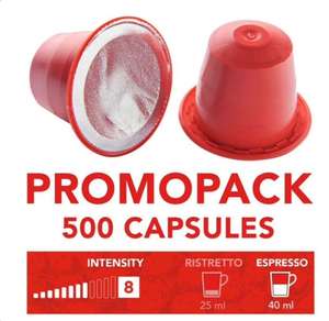 Pack de 500 capsules de café Expresso Fortissimo compatibles Nespresso