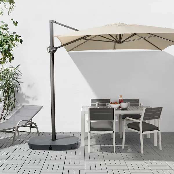 [Ikea Family] Parasol déporté Seglaro - beige/inclinable, 330 x 240 cm