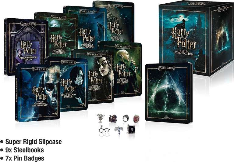 Coffret Blu-ray 4k Harry Potter Dark Arts Steelbook Collection