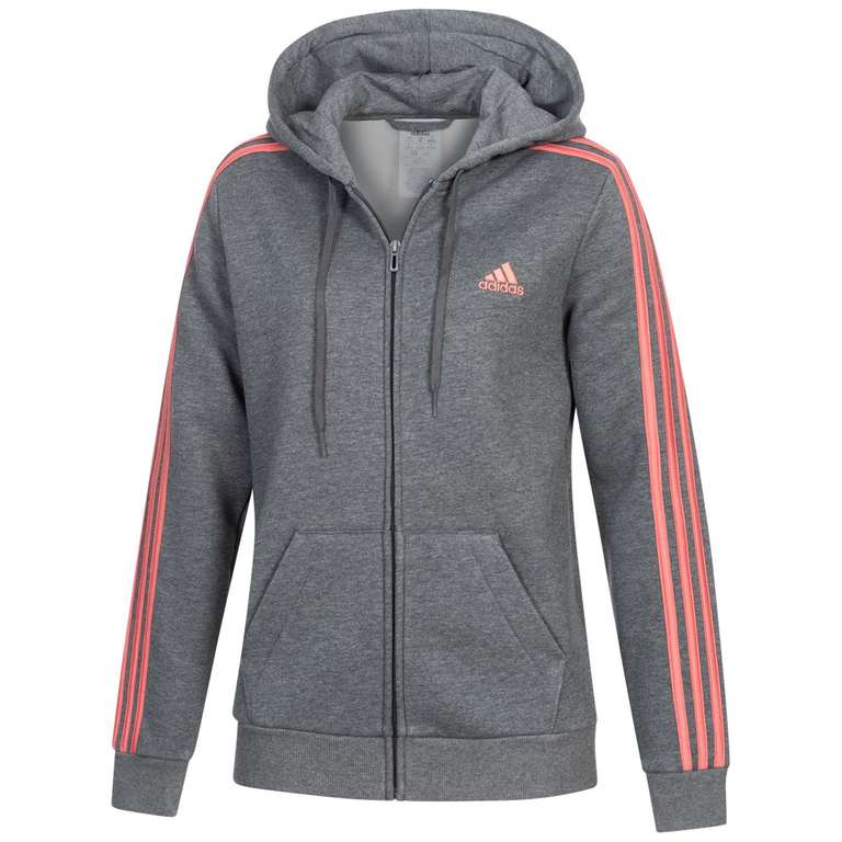 Veste zippée en sweat Adidas Femme - Gris et rose (XS, M, XL) –