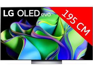 TV OLED Evo 77" LG OLED77C3 (2023) - 4K, 120 Hz, HDMI 2.1, HDR, Dolby Atmos, FreeSync Premium/G-Sync, VRR/ALLM (Via ODR 400€)
