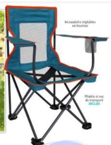Chaise de camping pliable - 110kg max, sac de transport inclus