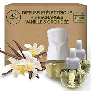 Désodorisant Air Wick - Kit Diffuseur Electrique + 3 Recharges Vanille Orchidée (19mL)