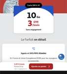 Forfait mobile Auchan Telecom Appels/SMS/MMS illimité + 10 Go de DATA 4G dont 10 Go en Europe/DOM (Sans engagement)