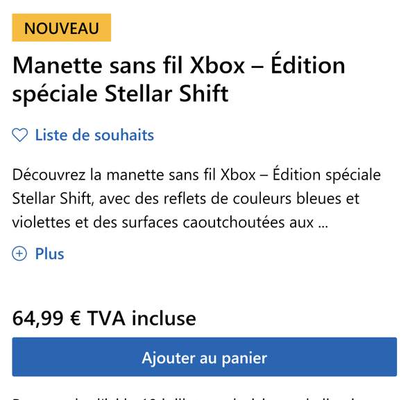 Manette sans fil Xbox – Édition spéciale Stellar Shift
