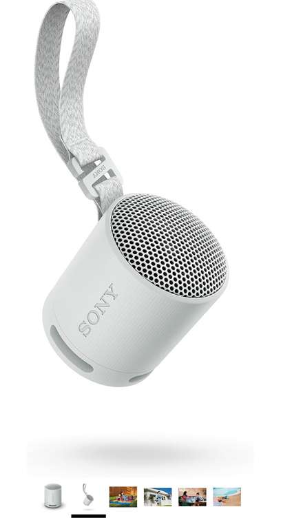 Enceinte Bluetooth portable Sony SRS-XB100 gris clair