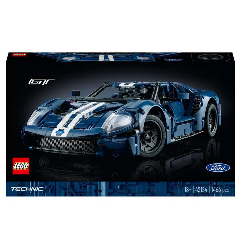 Jeu de construction Lego Technic 42154 Ford GT 2022 - 1466 pièces (via 23.73€ sur carte fidélité)