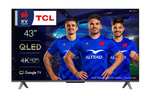 TV 43" TCL 43C645 4K QLED avec Google TV (via ODR 80€)