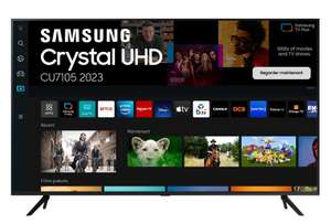 TV LED 4K 85" (216 cm) 85CU7105 Samsung (via 249,9€ de fidélité et 200€ ODR ; +120€ en bon d'achat)