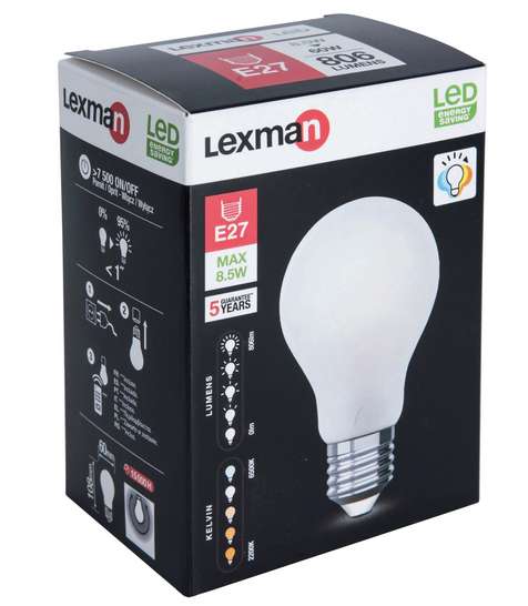 Ampoule Led Lexman - E27, dépoli, blancs & intensité variables