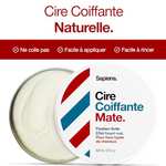 Cire Cheveux Sapiens Homme 60ml, Coiffante Mat Fixation Forte 5/5 ingrédients naturels, Parfum frais et mentholé (vendeur tiers)