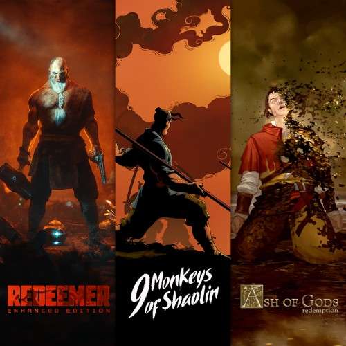 Bundle de 3 jeux sur Nintendo Switch : 9 Monkeys of Shaolin + Ash of Gods: Redemption + Redeemer: Enhanced Edition (Dématérialisés)
