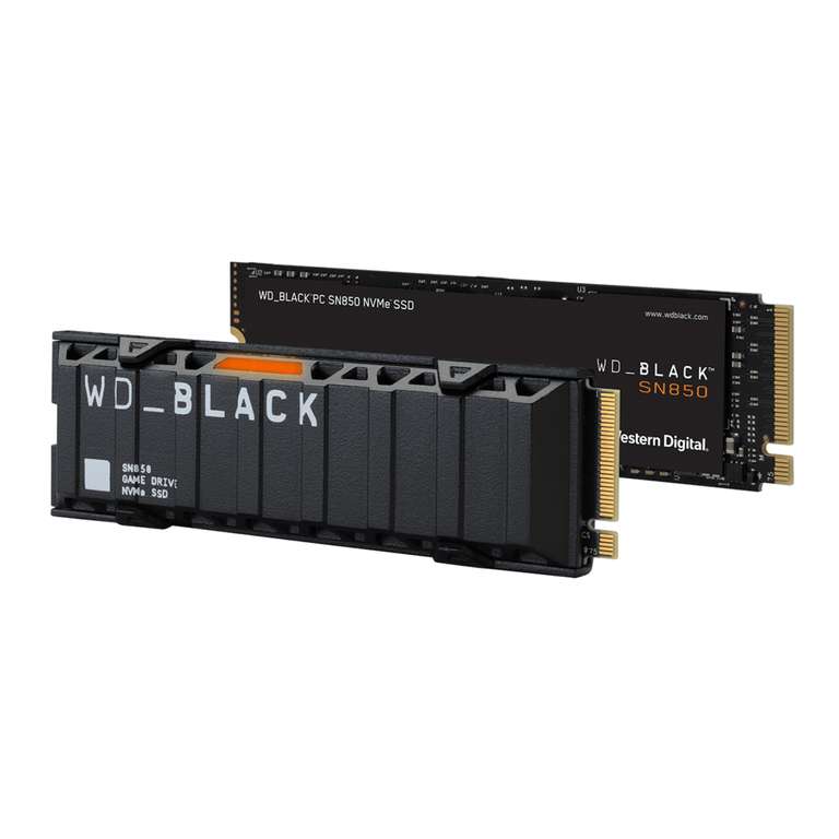 SSD interne M.2 NVMe PCIe Gen. 4 Western Digital WD Black SN850 - 500 Go, avec dissipateur, compatible PS5