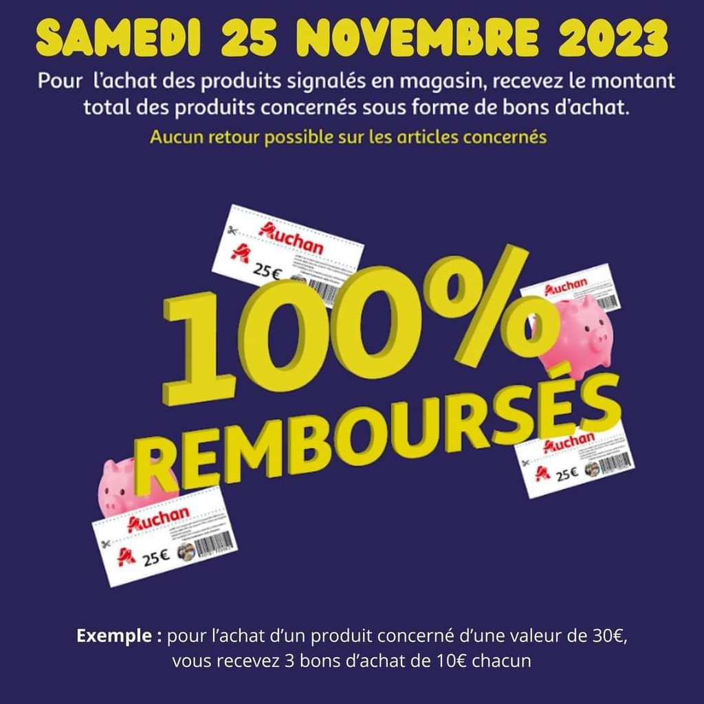 E-Carte Cadeau Auchan 100€ Valable jusqu'au 31/01/2025