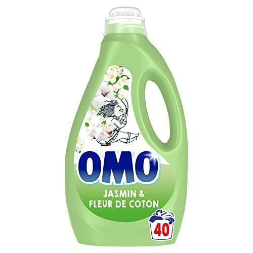 Lessive Liquide Omo Jasmin & Fleur de Coton -160 Lavages (4x40 lavages)