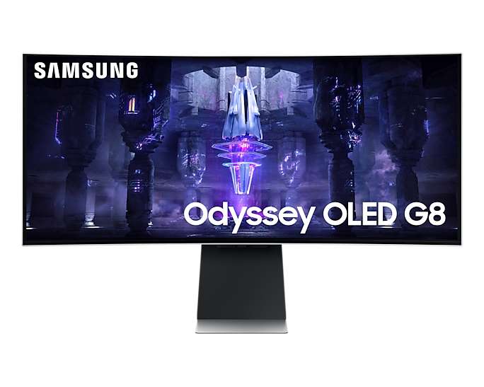 Ecran PC 34" Samsung Odyssey G8 OLED 10 bits - 0,1 ms - Incurvé, UWQHD, 175Hz - FreeSync Premium, G-Sync Compatible